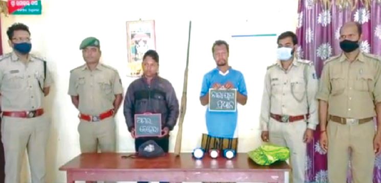 ମୃତ କୁଟୁରା ଜବତ,ଦେଶୀ ବନ୍ଧୁକ ସହ ୨ ଶିକାରୀ ଗିରଫ